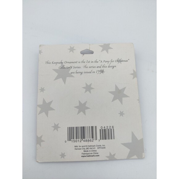 Hallmark Keepsake Ornament A PONY FOR CHRISTMAS MAGNET 1998 First #1 in Series - Picture 2 of 4